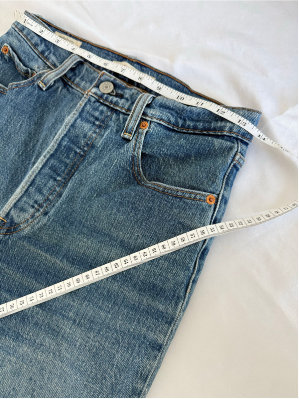 Women's Levi's Ribcage Straight Leg Jeans Blue Size 28 - Picture 4 of 8